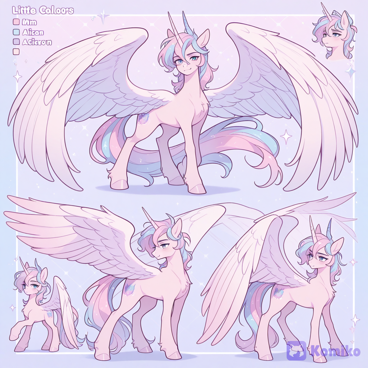 Pastel male alicornio prince