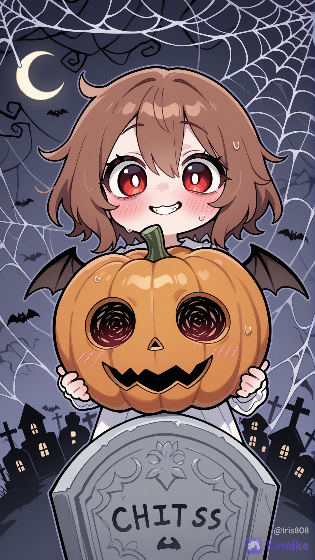 Cute horror cartoon