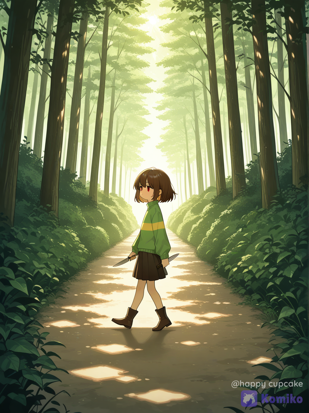 walking down the parth