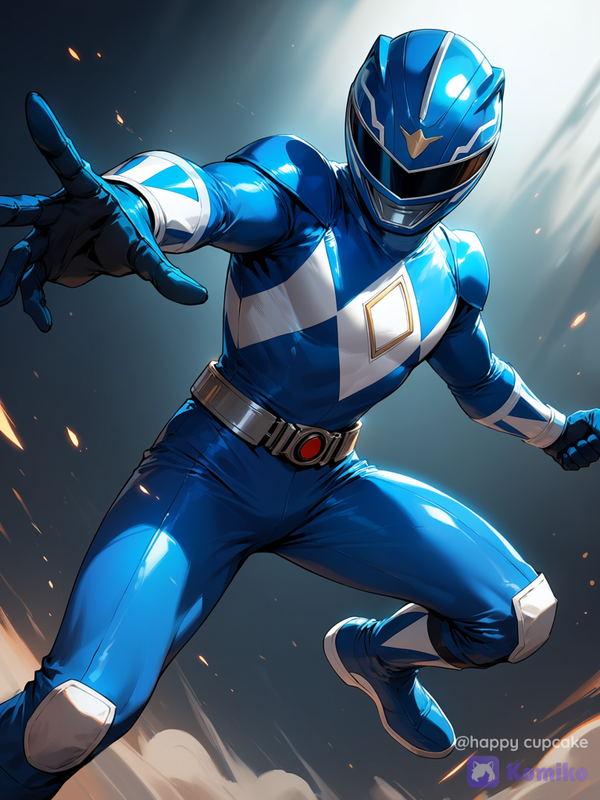 super hero blue X