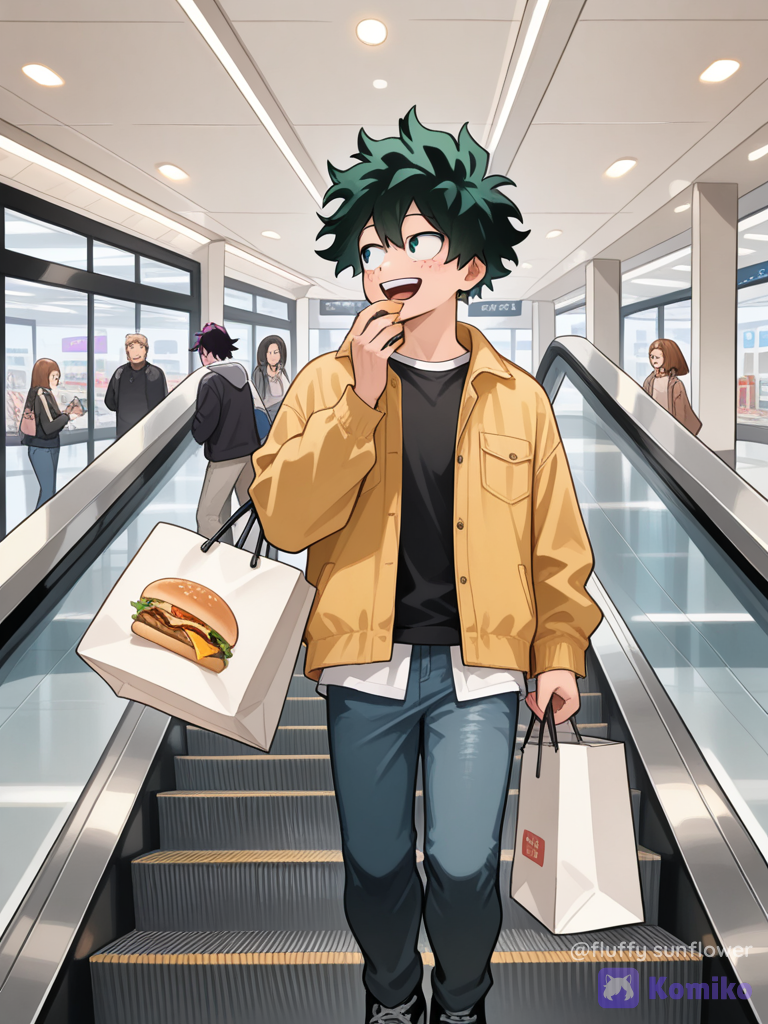 Class 1-a hanging out together in a mall