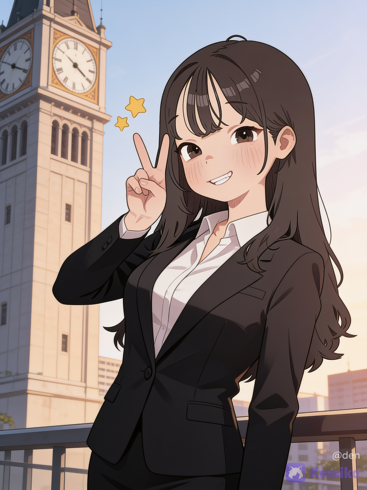 Her younger sister is in high school now, so I'll be going to work.