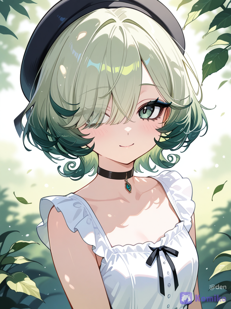 This dress makes anyone look gentle.💚🤍