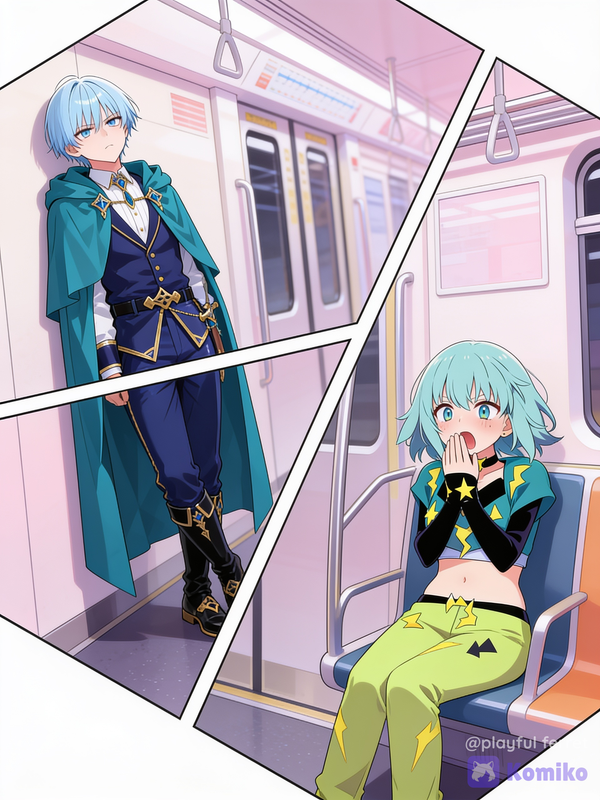 Meeting on a subway
