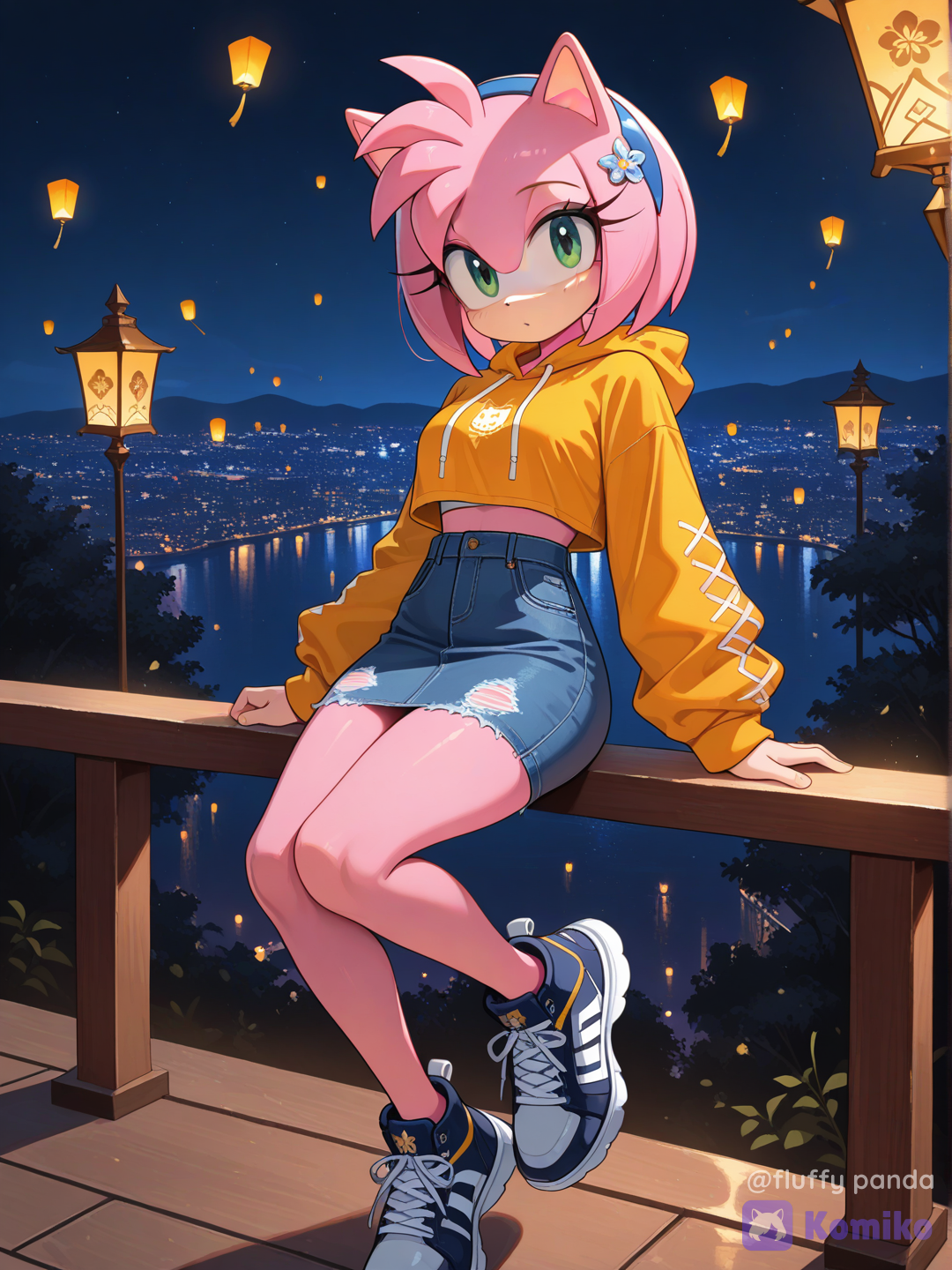 Amy Rose in candle festival