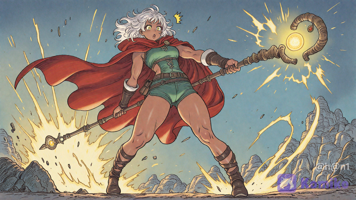 powerful dark-skinned girl