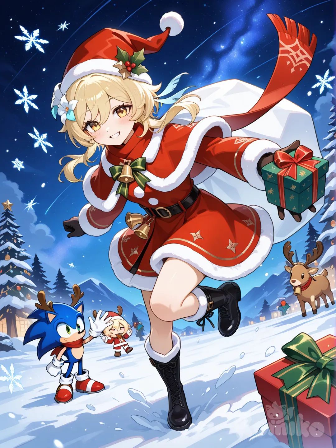Sonic y Lumine AU Navideño