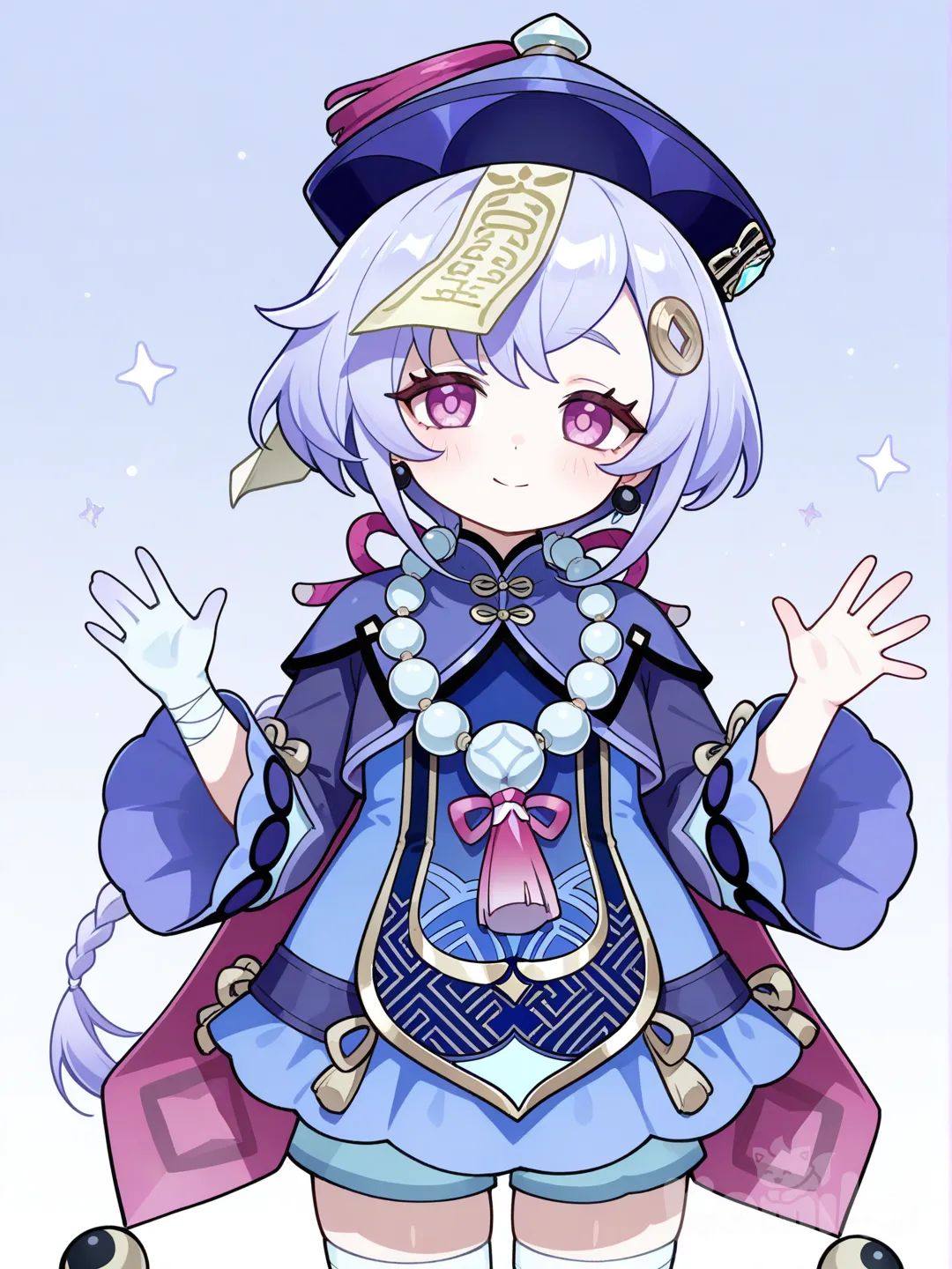 @Qiqi_(Genshin_Impact), waving