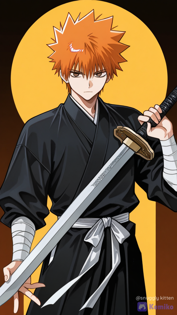 Ichigo's Zangetsu Glow 🍊🗡️