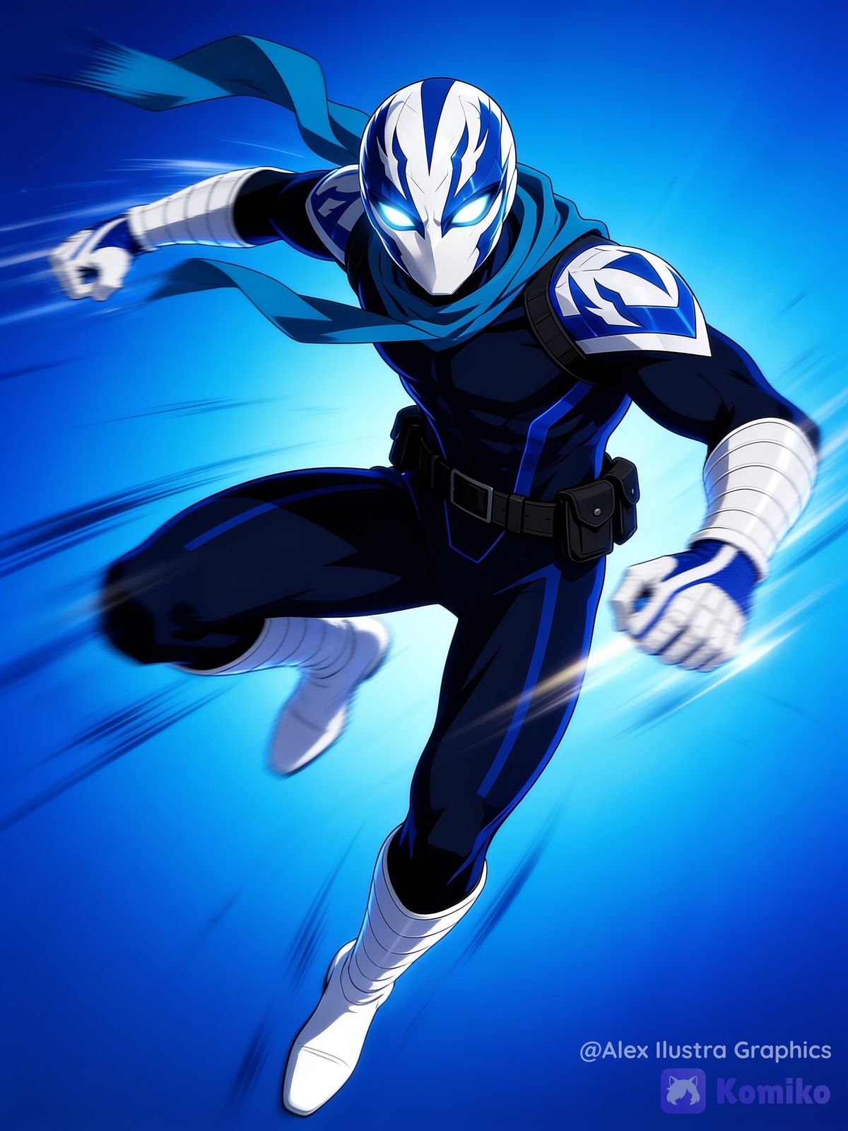 Invincible blue hero