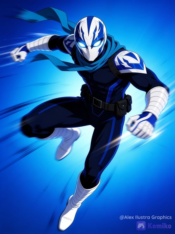 Invincible blue hero