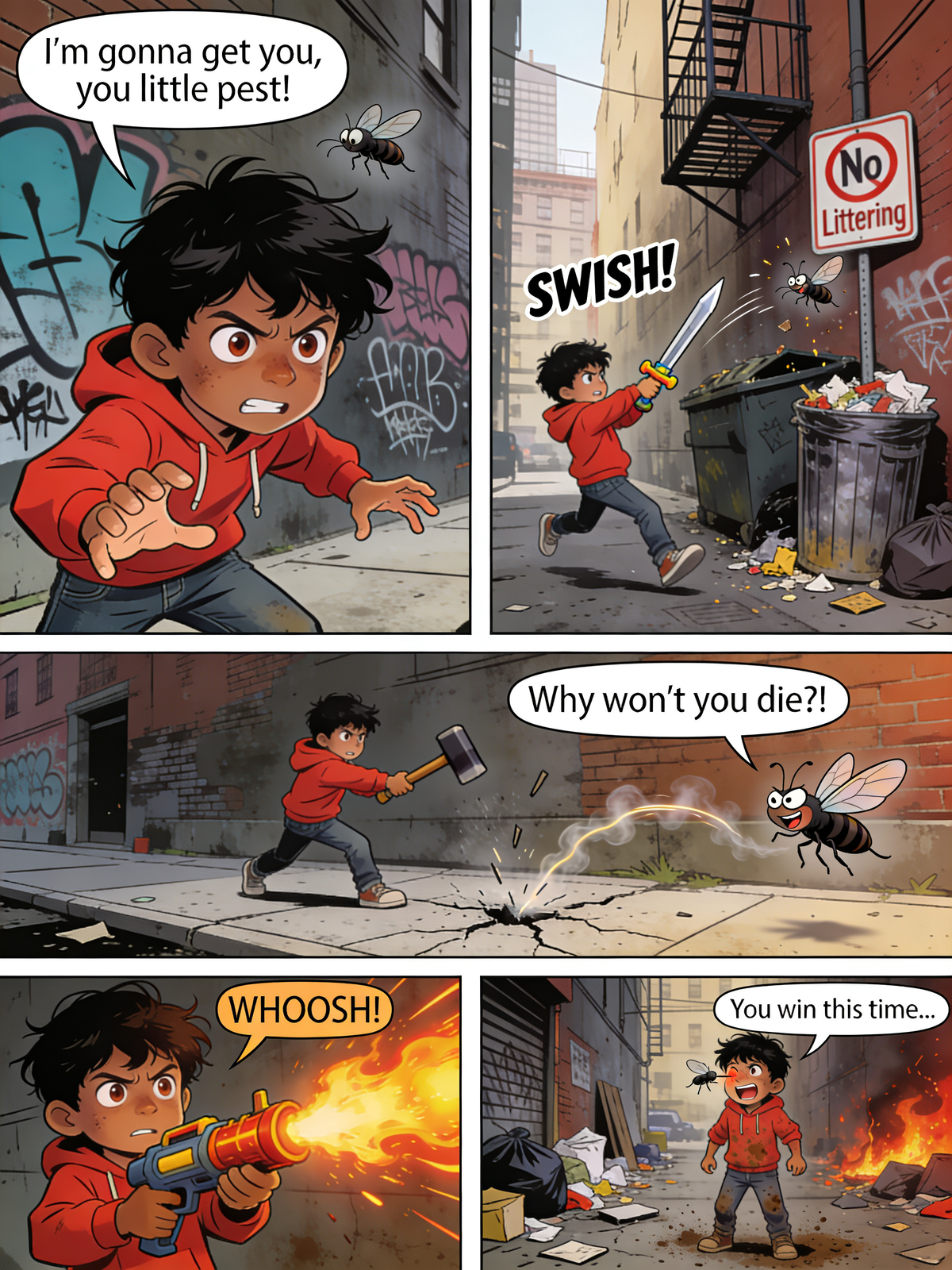 Kid vs Fly