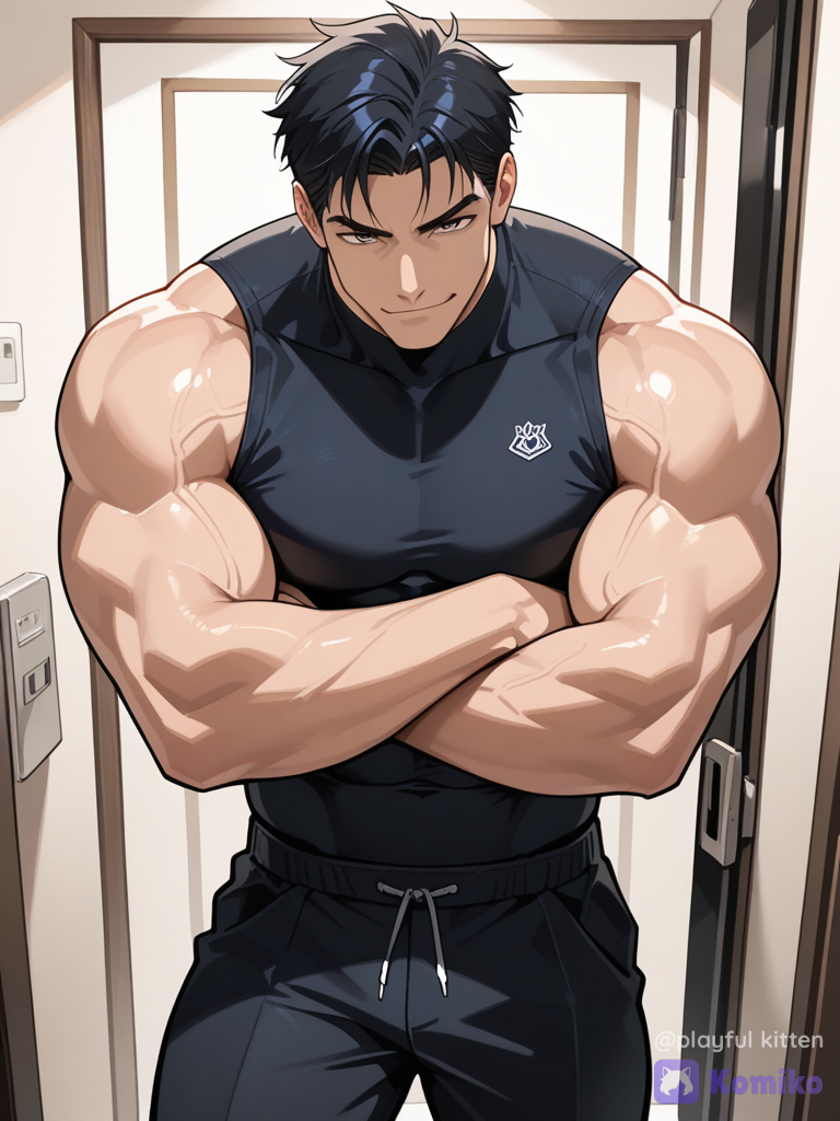 He ....is too muscular I mean ....damn😭