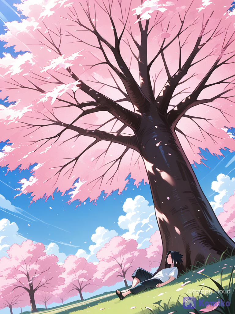 Sasuke's Sakura Chill 🌸✨