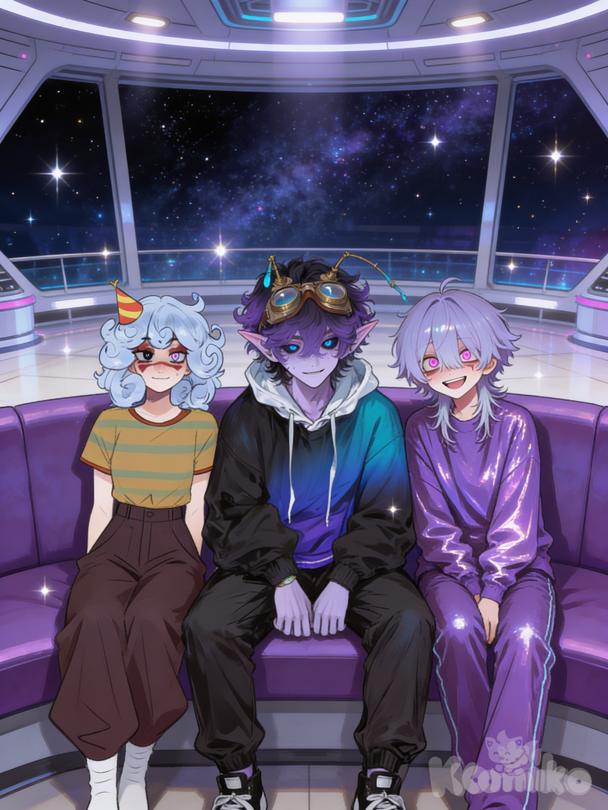 Me, Theo, and Kurohime's OC's!