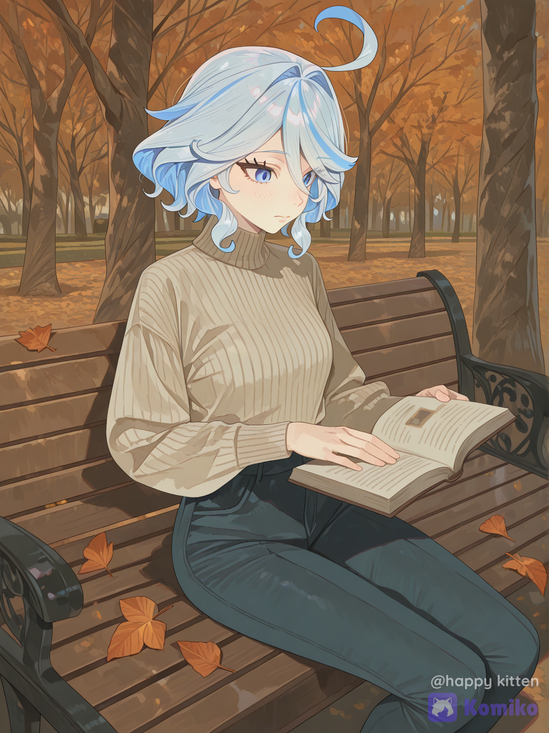 Reading in park