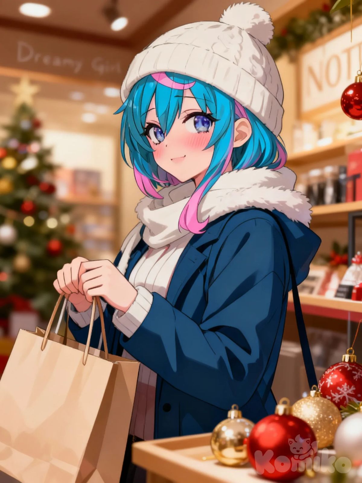 Nott, in a shopping for decorations for the holidays, 