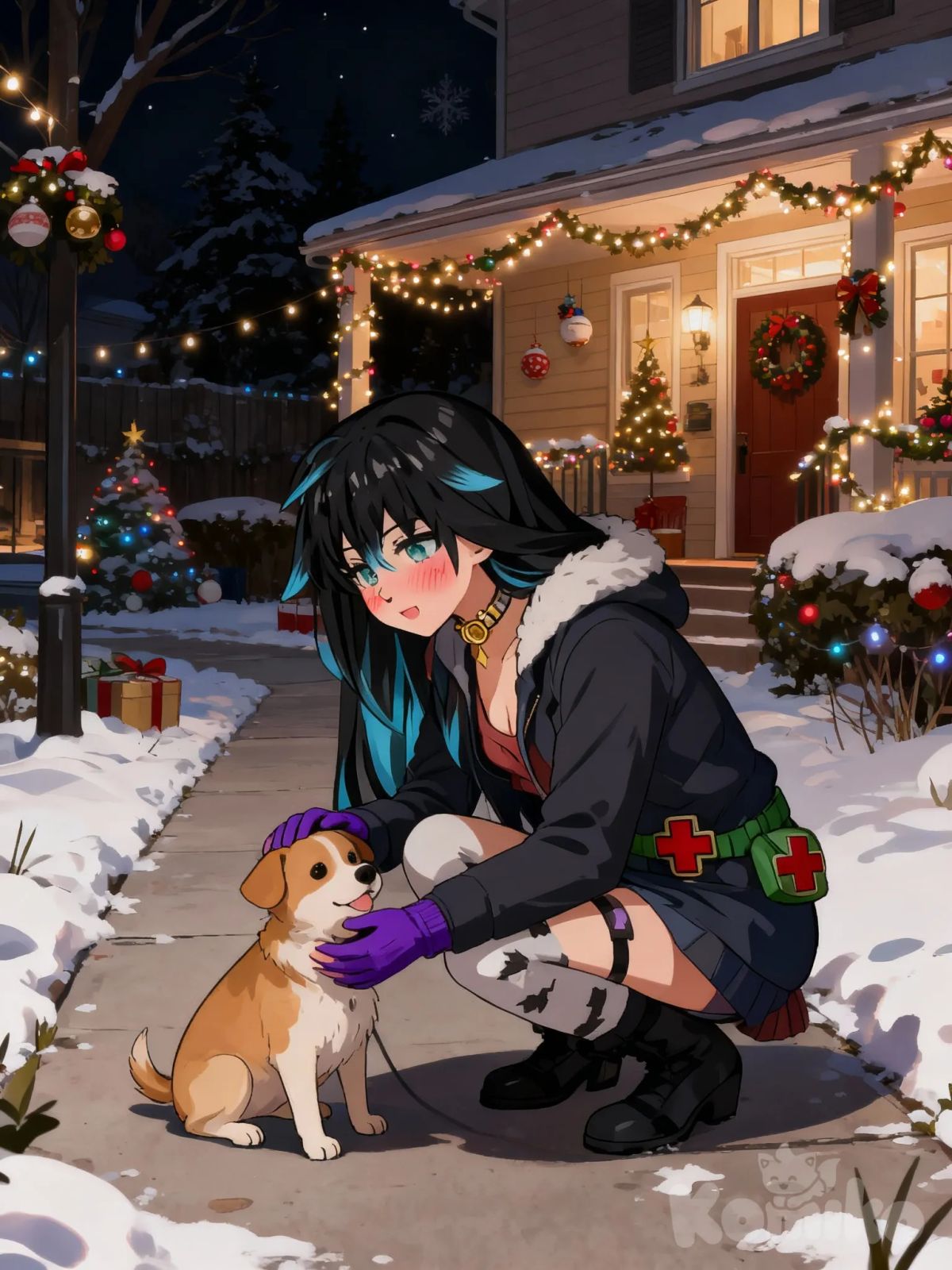 Yanfei outdoors Of her hous