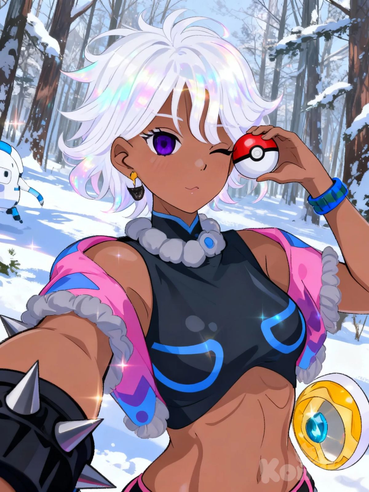 Walker.F In a forest searching for Pokémon