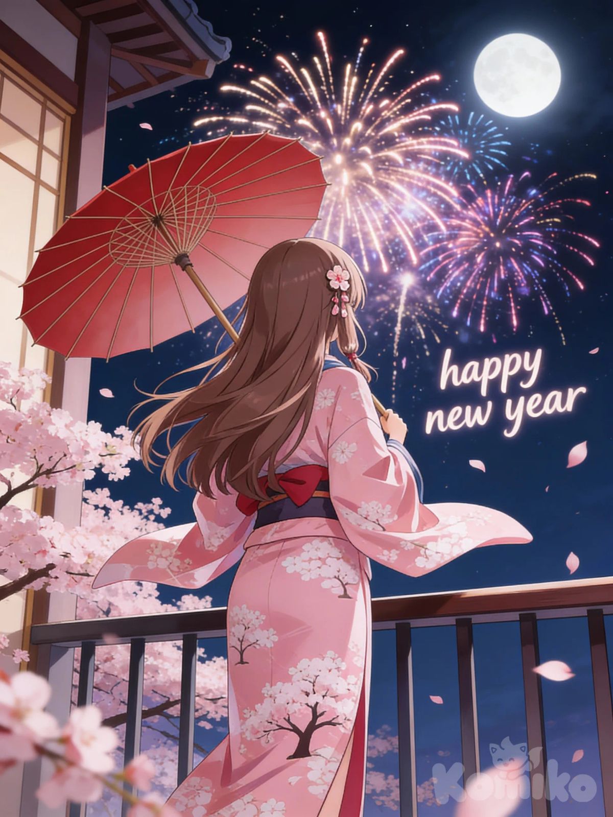 Ame : Watching the last new year fireworks, 
