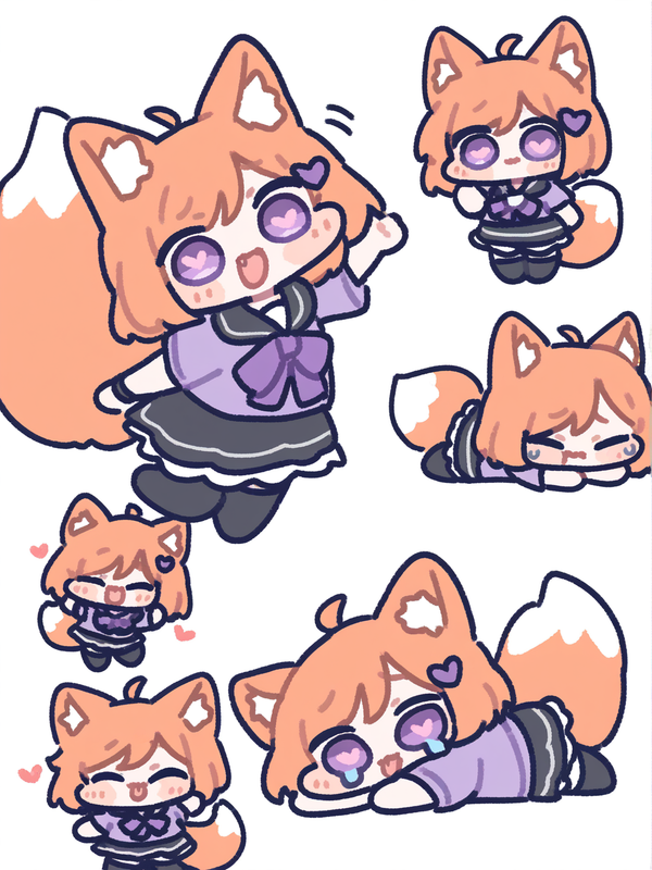 Heart Eyes Komiko-Chan Stickers