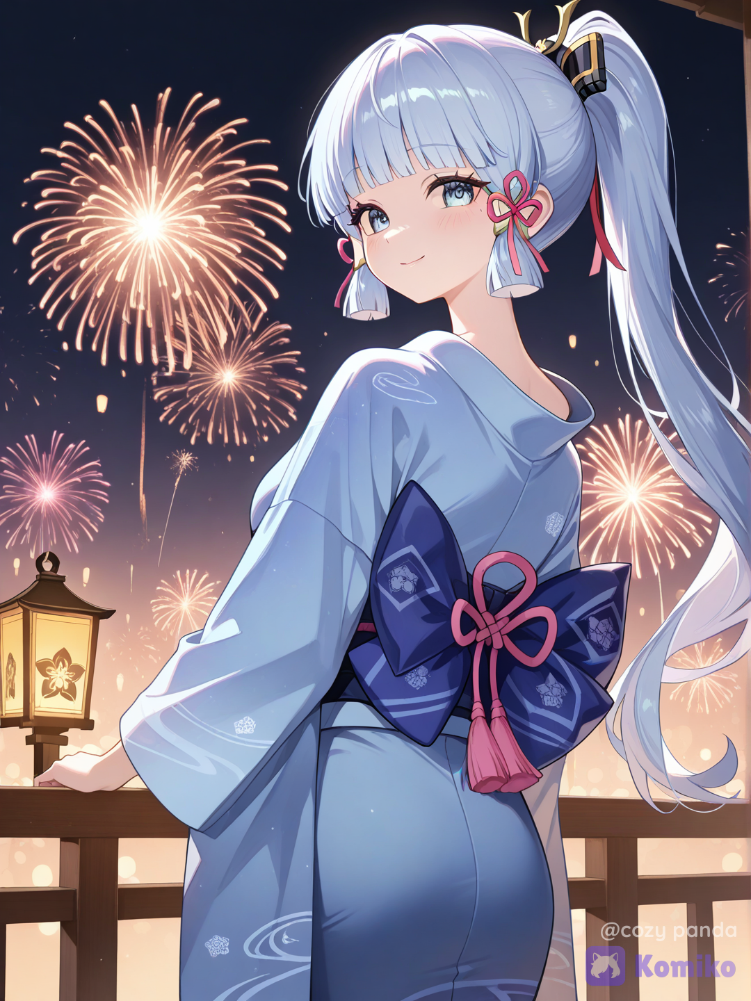 looking lovely in a kimono while out at the festival