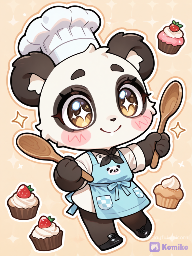 Tiny panda chef