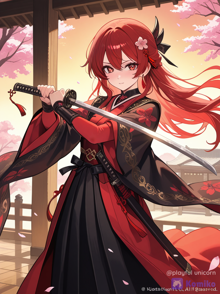 Crimson Sakura Warrior 🌸⚔️