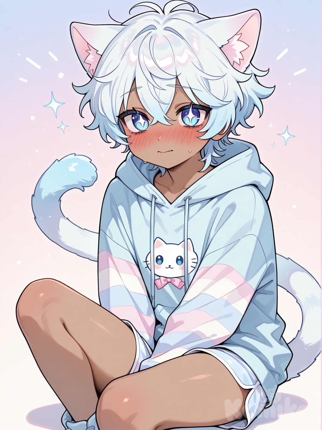 Shy blue kitten 
