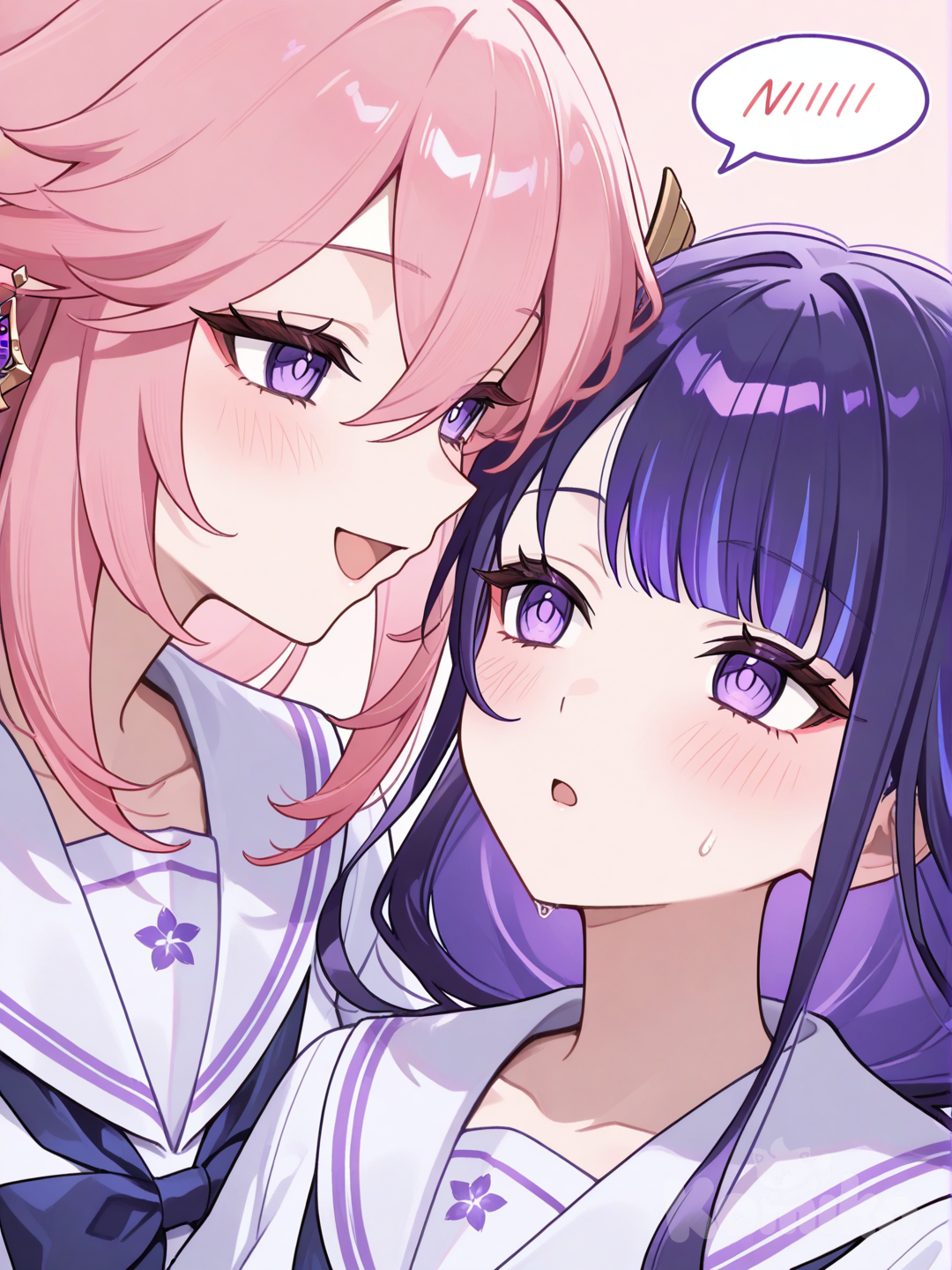 yae miko and raiden shogun talking to each other