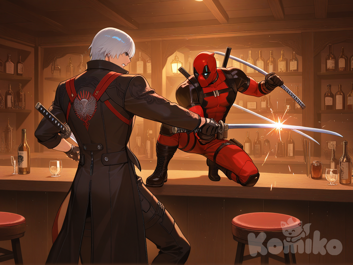 Deadpool vs Dante 