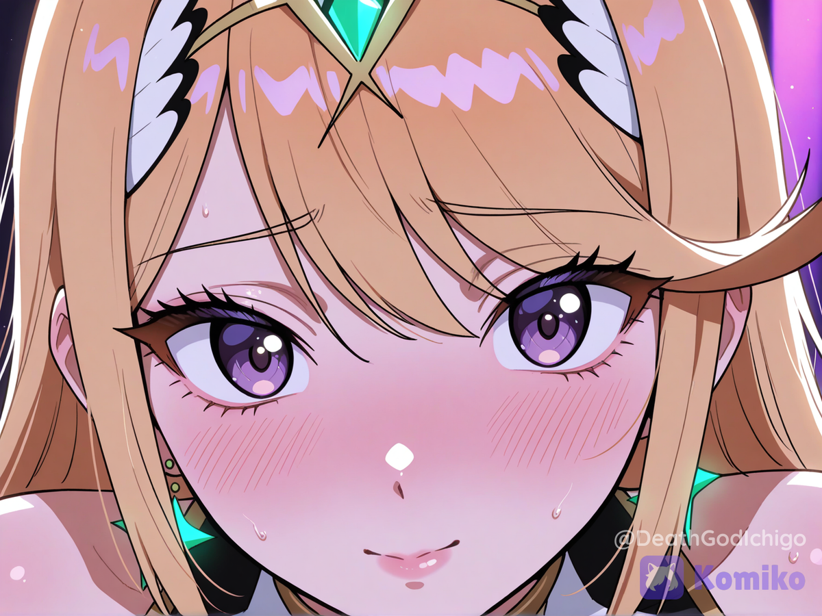 Waking up to see Mythra looking at you