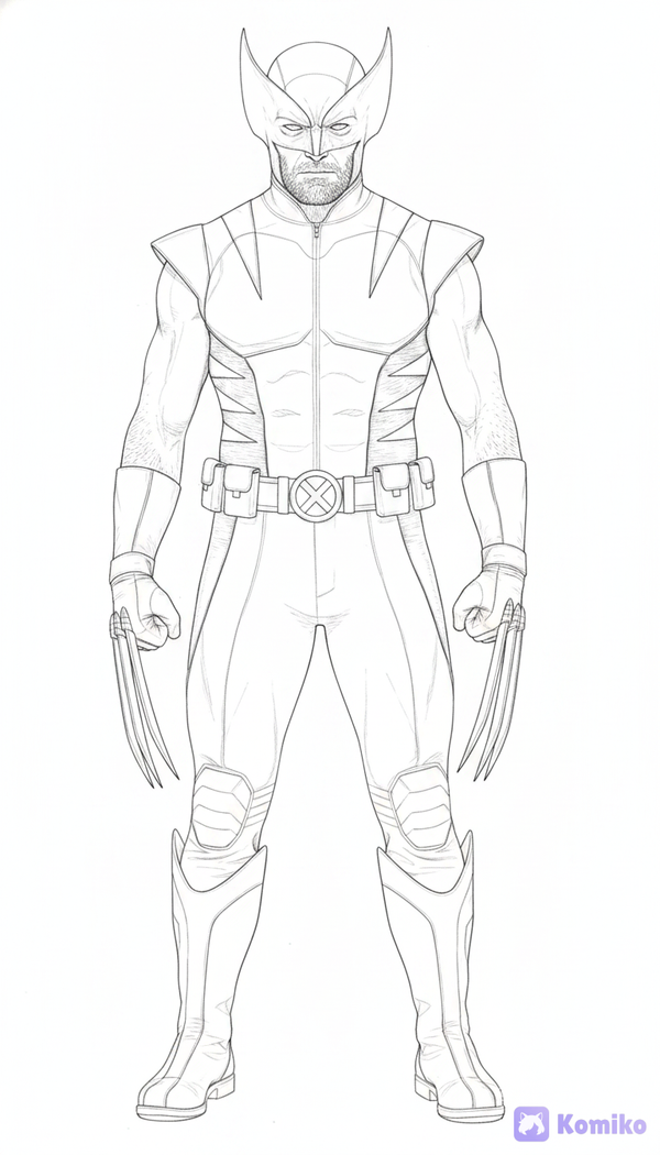 Wolverine Line Art 2