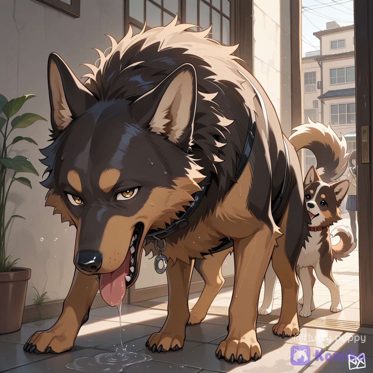 Doberman dog anger