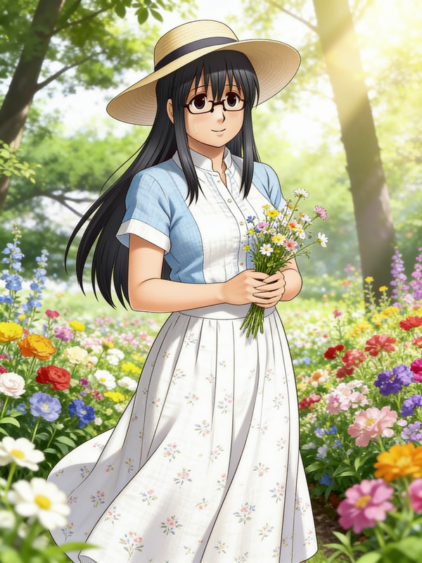 A Quiet Morning in the Flower Garden