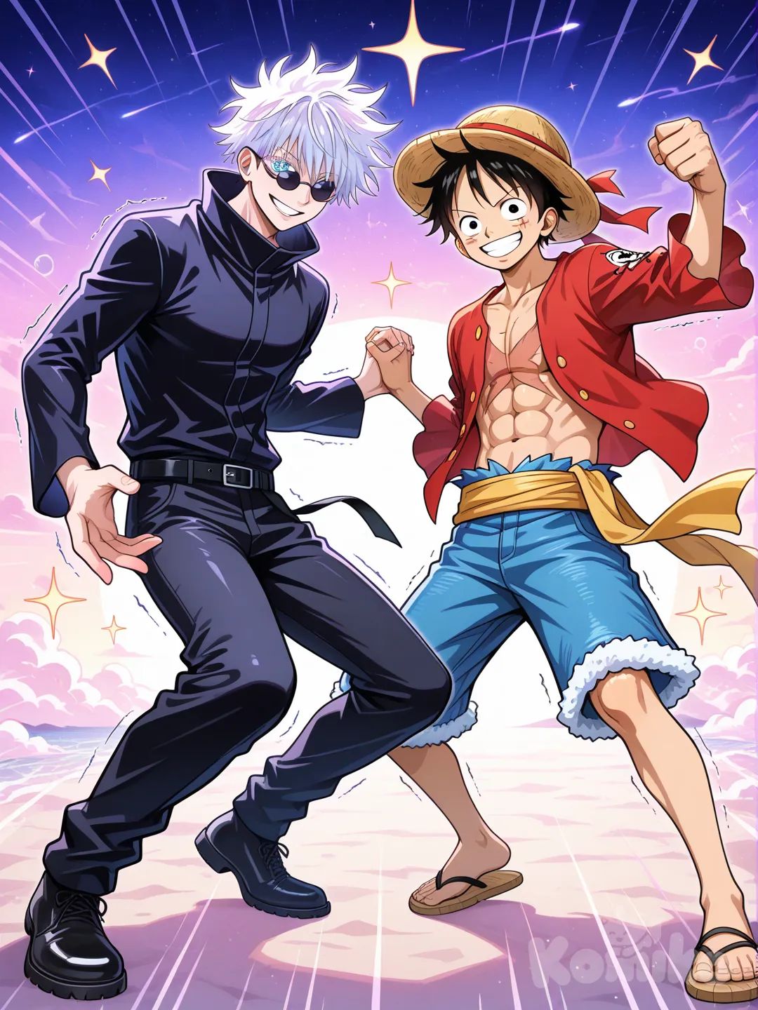 @Gojou_Satoru e  @Monkey_D._Luffy são amigos 