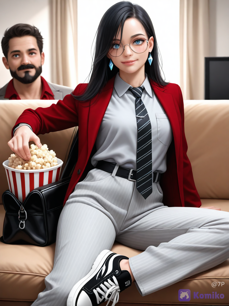 1boy, 1girl, 2people, @acova-irl-oKo6, @jerome-definitive-e81g, sitting together, sitting on sofa, livingroom, watching television, eating popcorn, popcorn bowl, smile, using blanket, blanket, looking at viewer, cowboy shot, ambient light, [digital-painterly-style] Ultra realistic masterpiece, photorealistic, cinematic lighting, extremely detailed, ultra high resolution, 16K UHD, Full HD quality, hyper detailed skin texture, realistic pores, ultra realistic face, ultra realistic eyes, ultra realistic hair, realistic human body proportions, natural lighting, lifelike shadows, highly detailed facial features, sharp focus, crystal clear image, vivid colors, cinematic atmosphere, realistic depth of field, realistic reflections, realistic textures, professional photography quality, HDR, no blur, extremely sharp details, highly detailed skin, realistic eyelashes, realistic lips, realistic hair strands, natural expression, highly detailed full body portrait, photo-realistic quality, true-to-life appearance, ultra clean image quality, premium visual quality, studio quality rendering. Faithful to the reference face, preserve facial identity, natural anatomy, realistic skin imperfections, ultra detailed eyes and skin, highly realistic human texture, realistic lighting and shadows, cinematic realism, masterpiece composition, extremely high detail, professional quality.