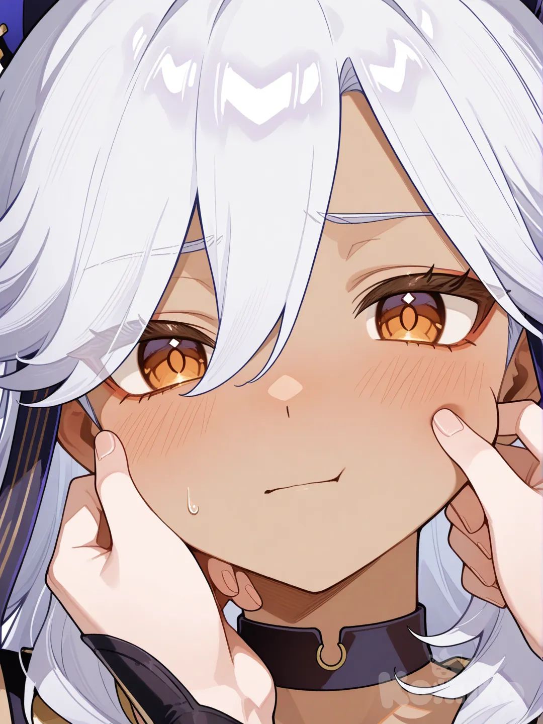 @Cyno_(Genshin_Impact), face pinching