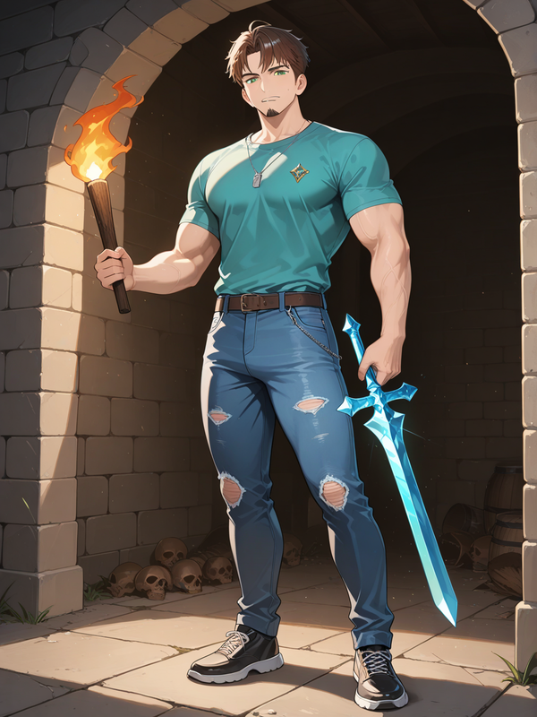 Steve exploring the stronghold