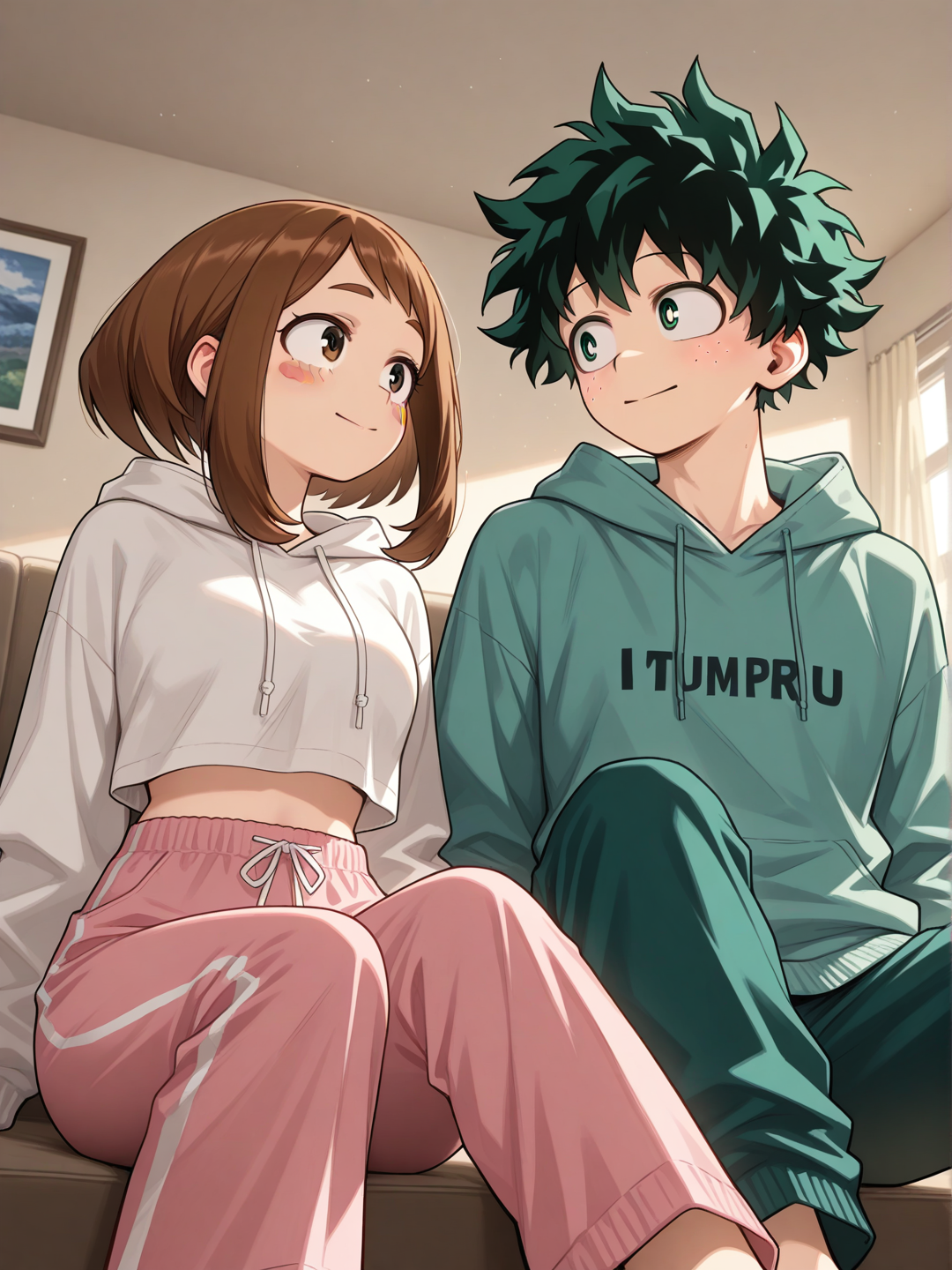 Green and pink