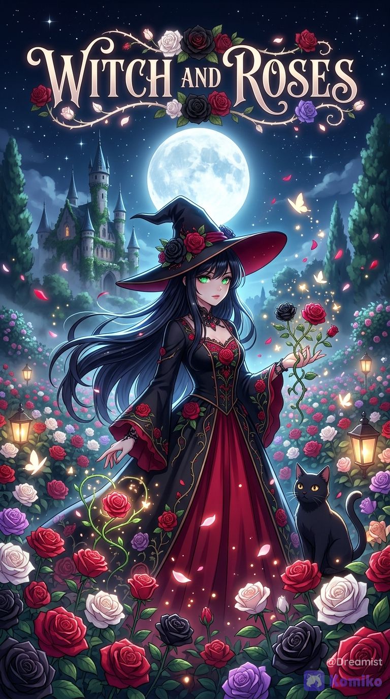 Witch And roses