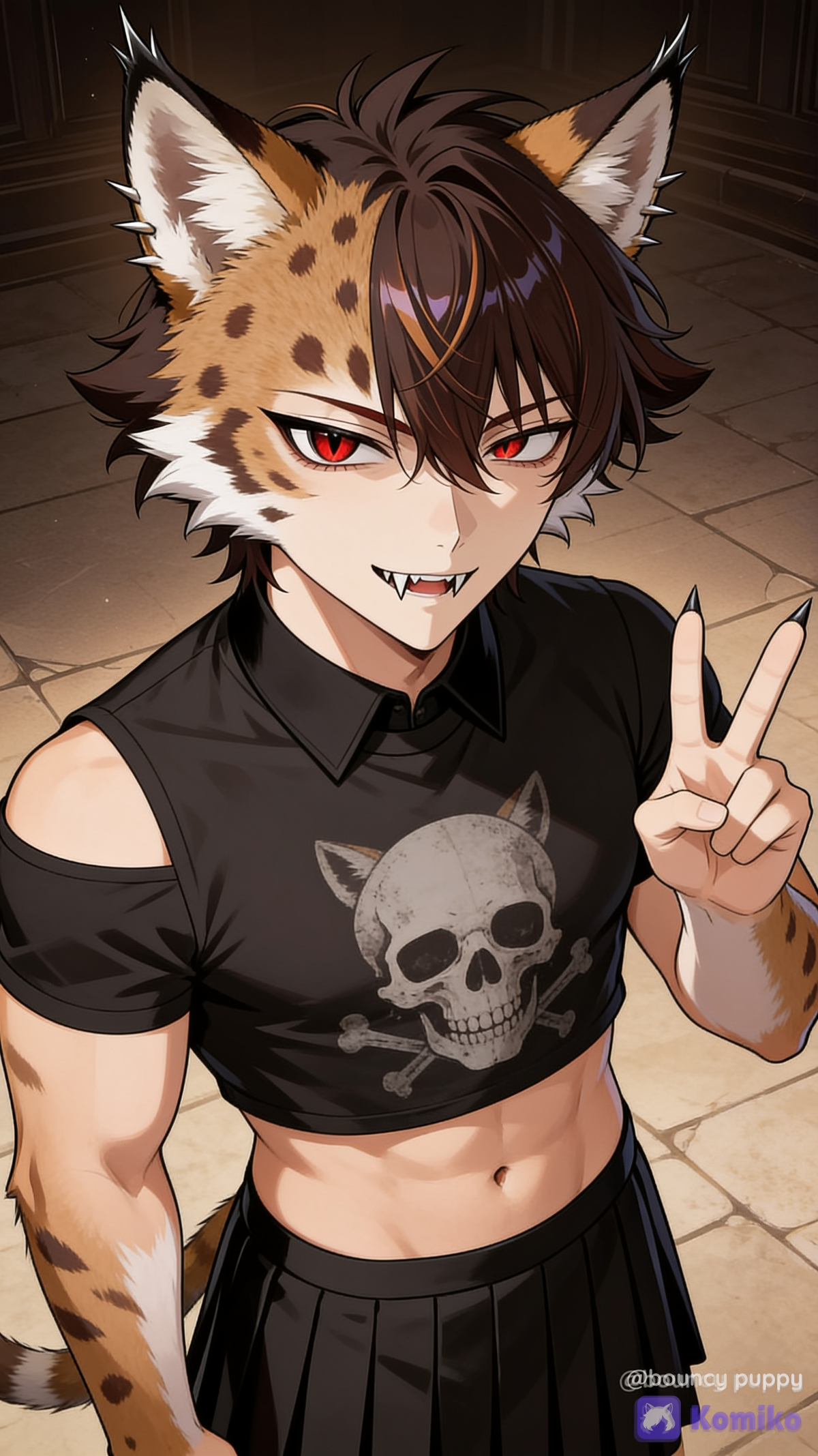 Lynx Boy Peace Vibes 🐾✌️