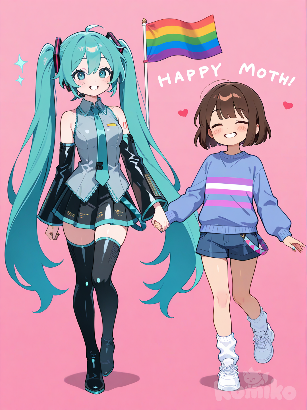 Hatsune Miku and Frisk