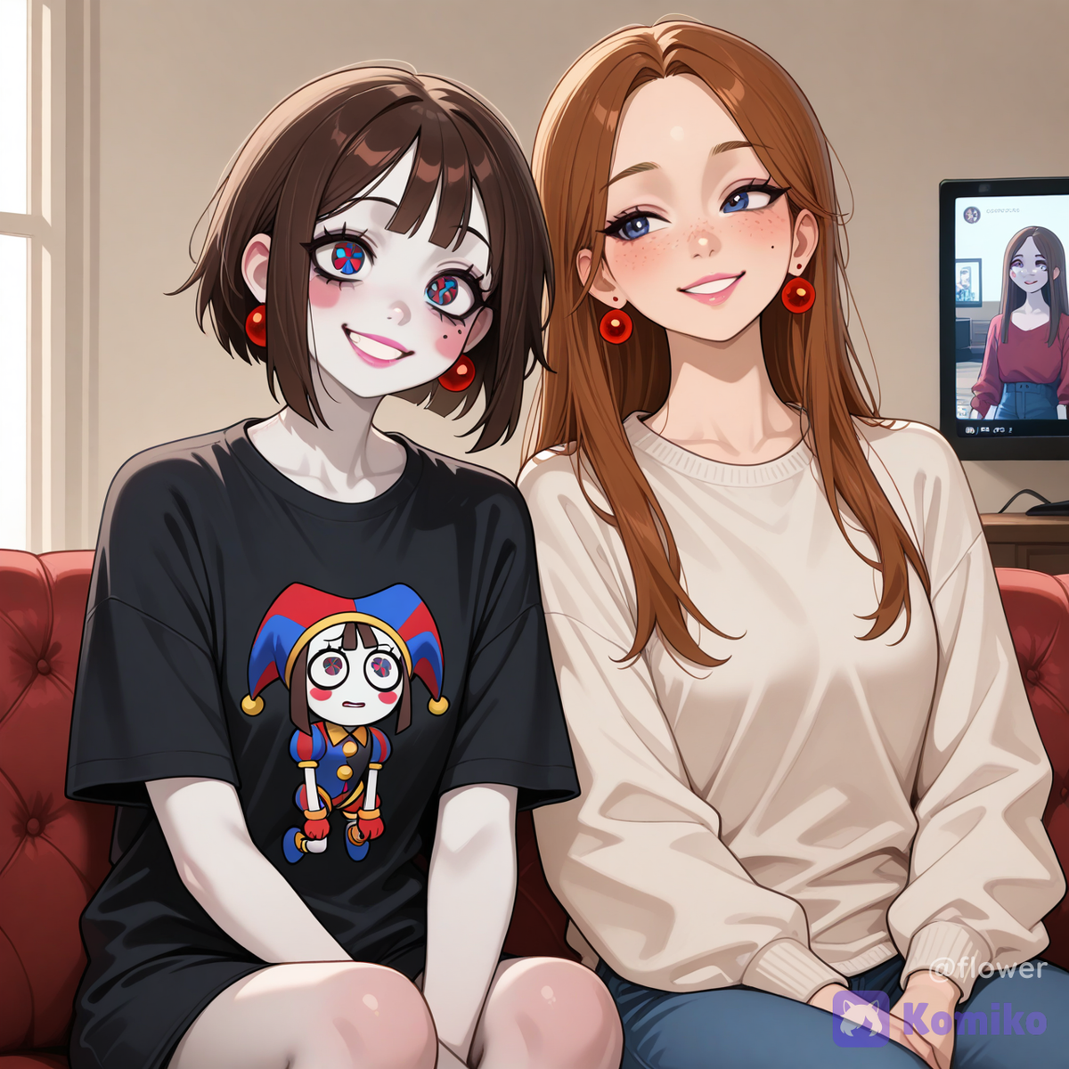 Pomni and Sasha Levyshkina