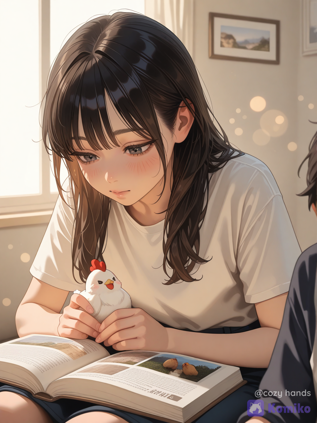 Reading a book