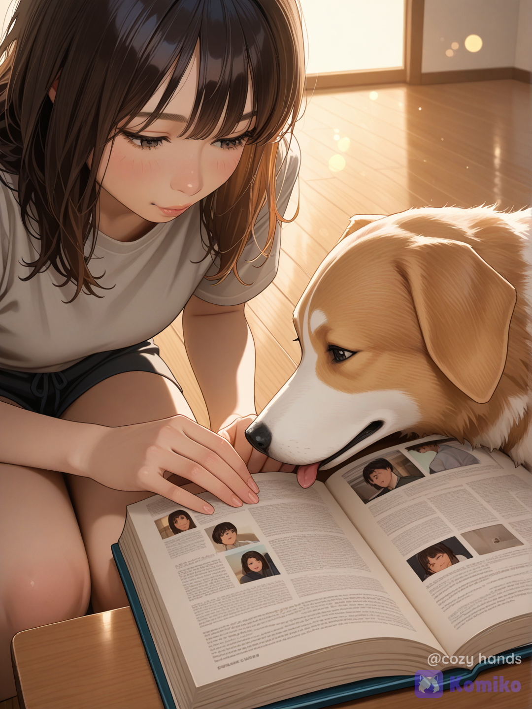 Reading  book together