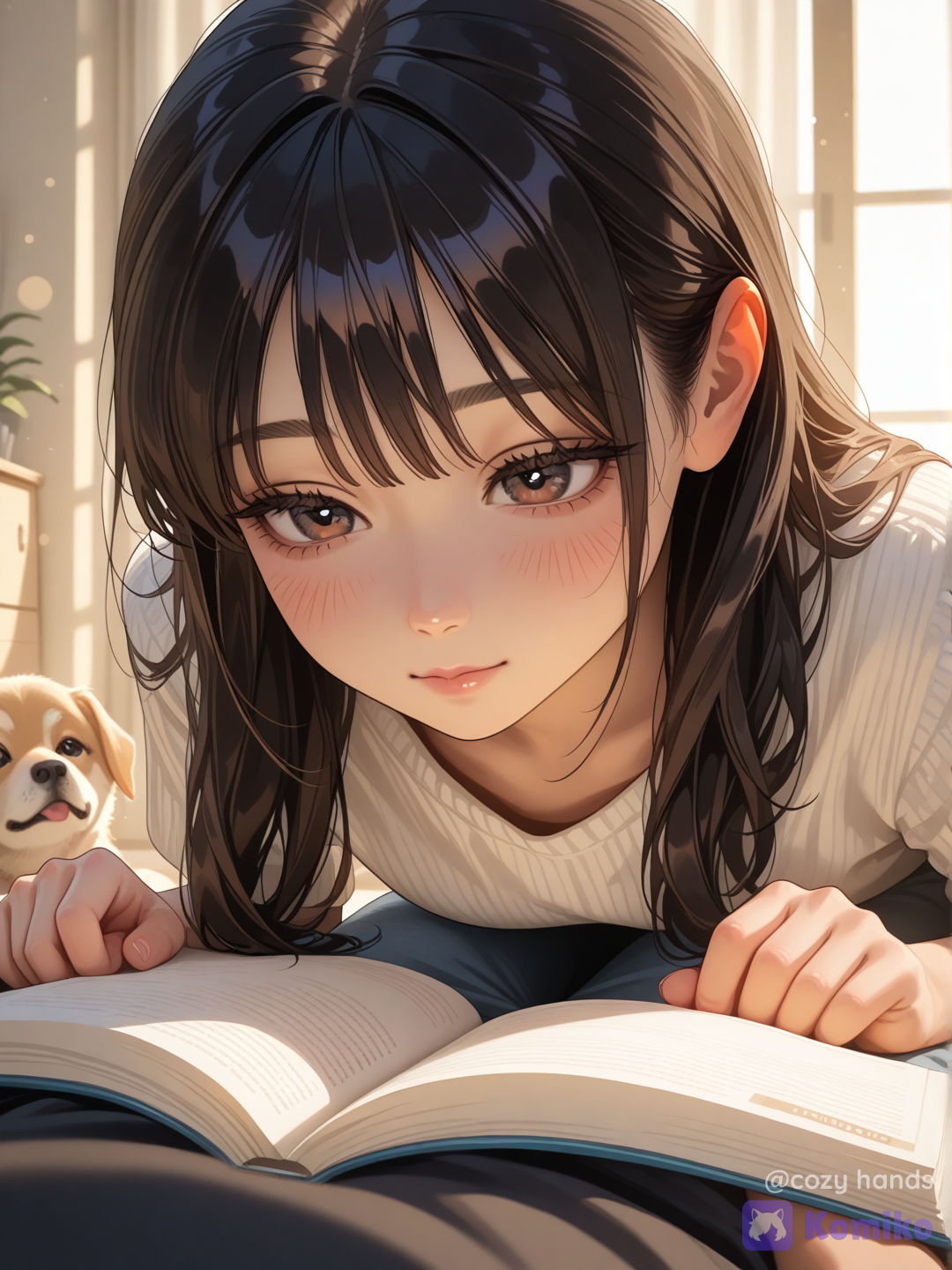 Reading a book together