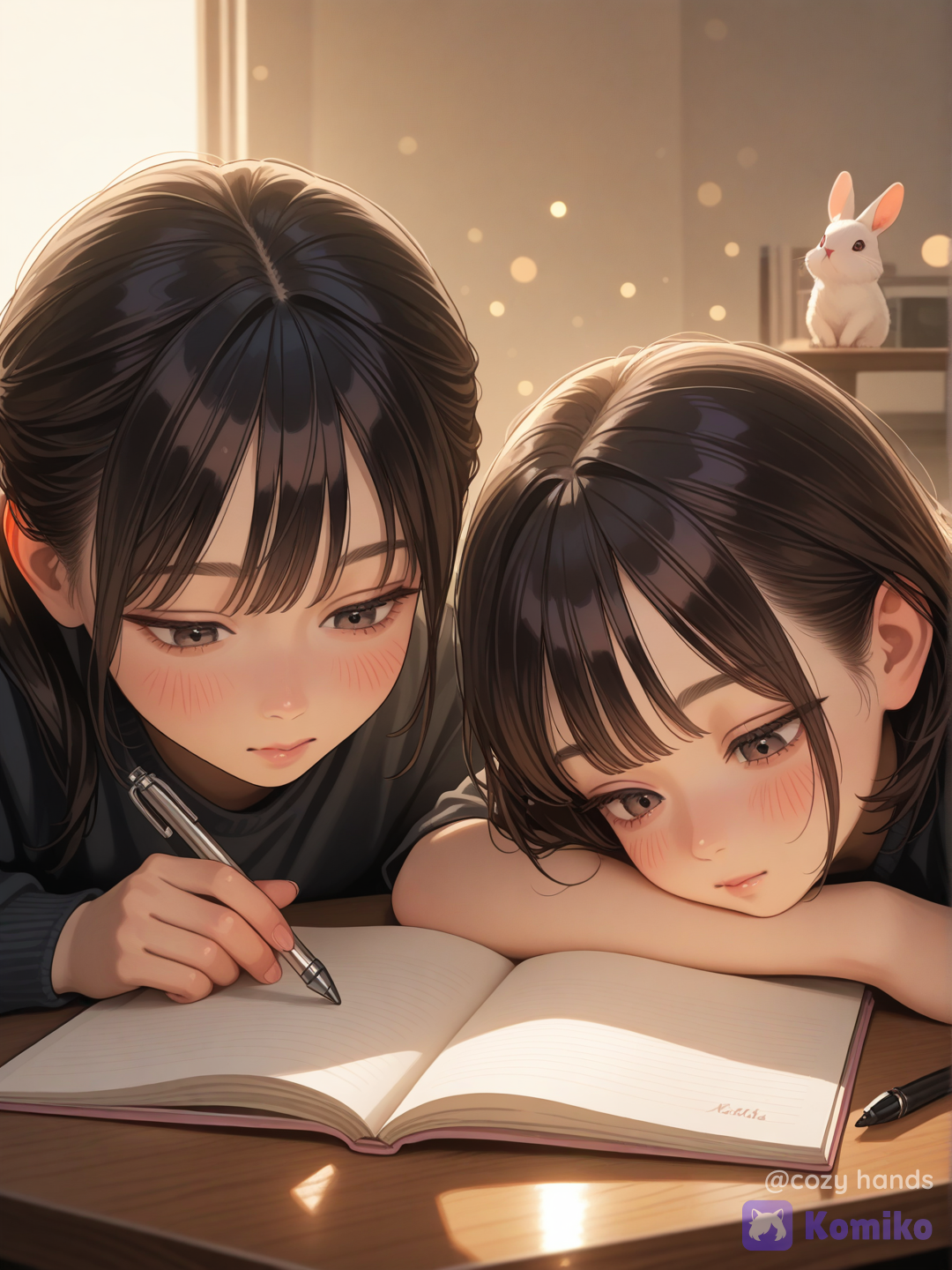 Doing homework together