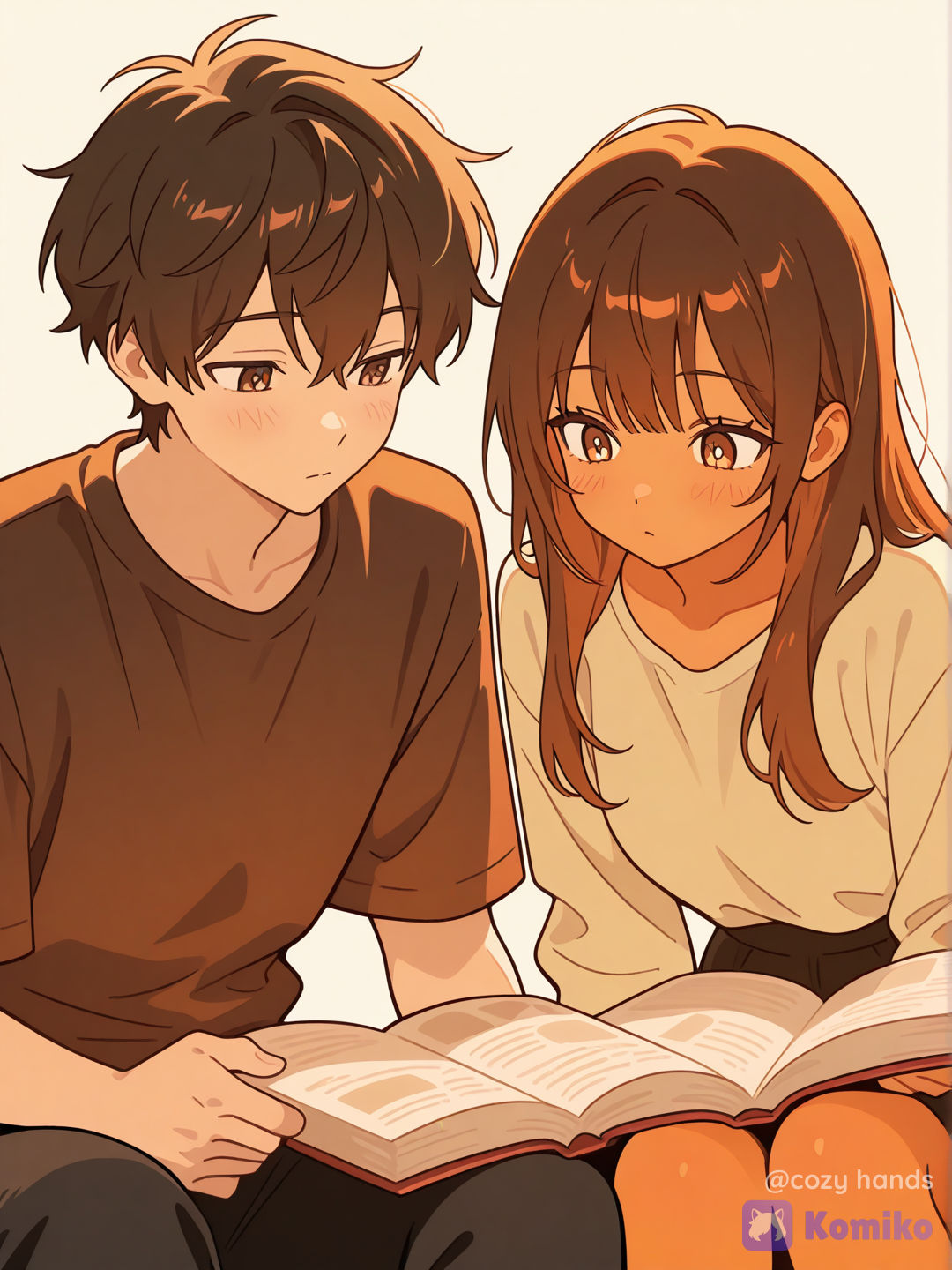 Reading a book together