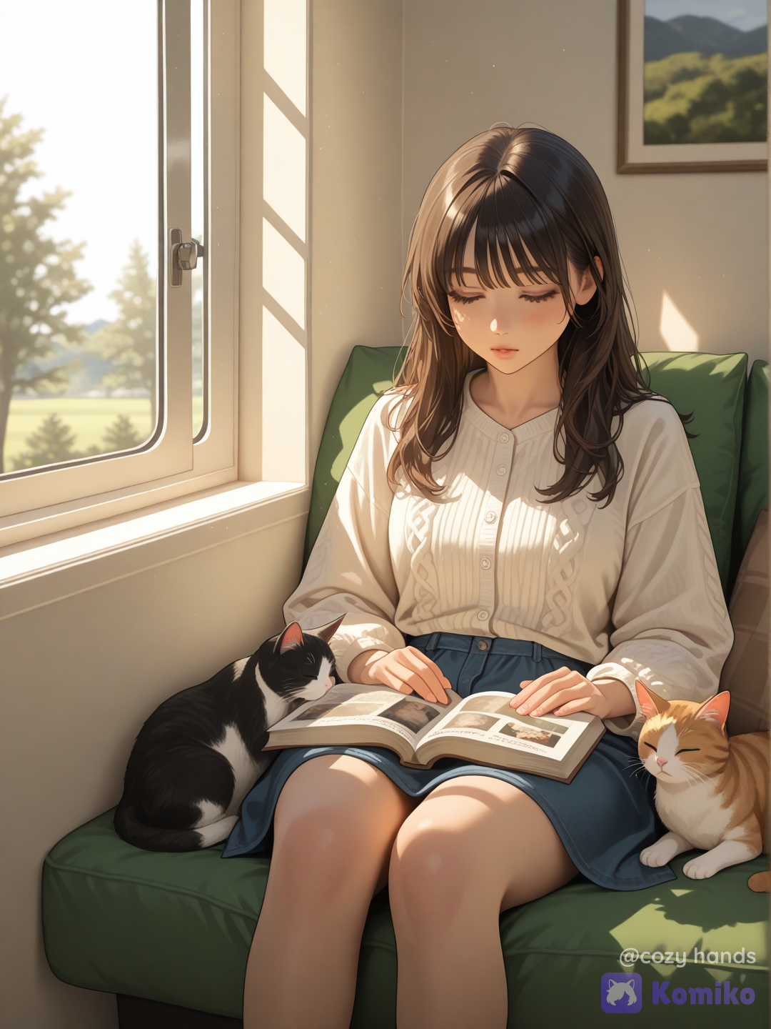 Reading a book